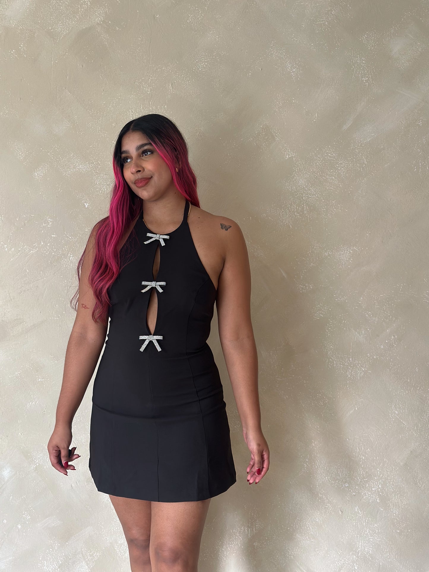 Bow mini dress