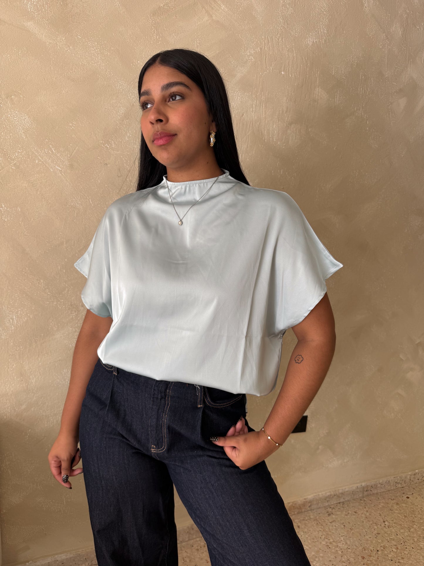 Satin top