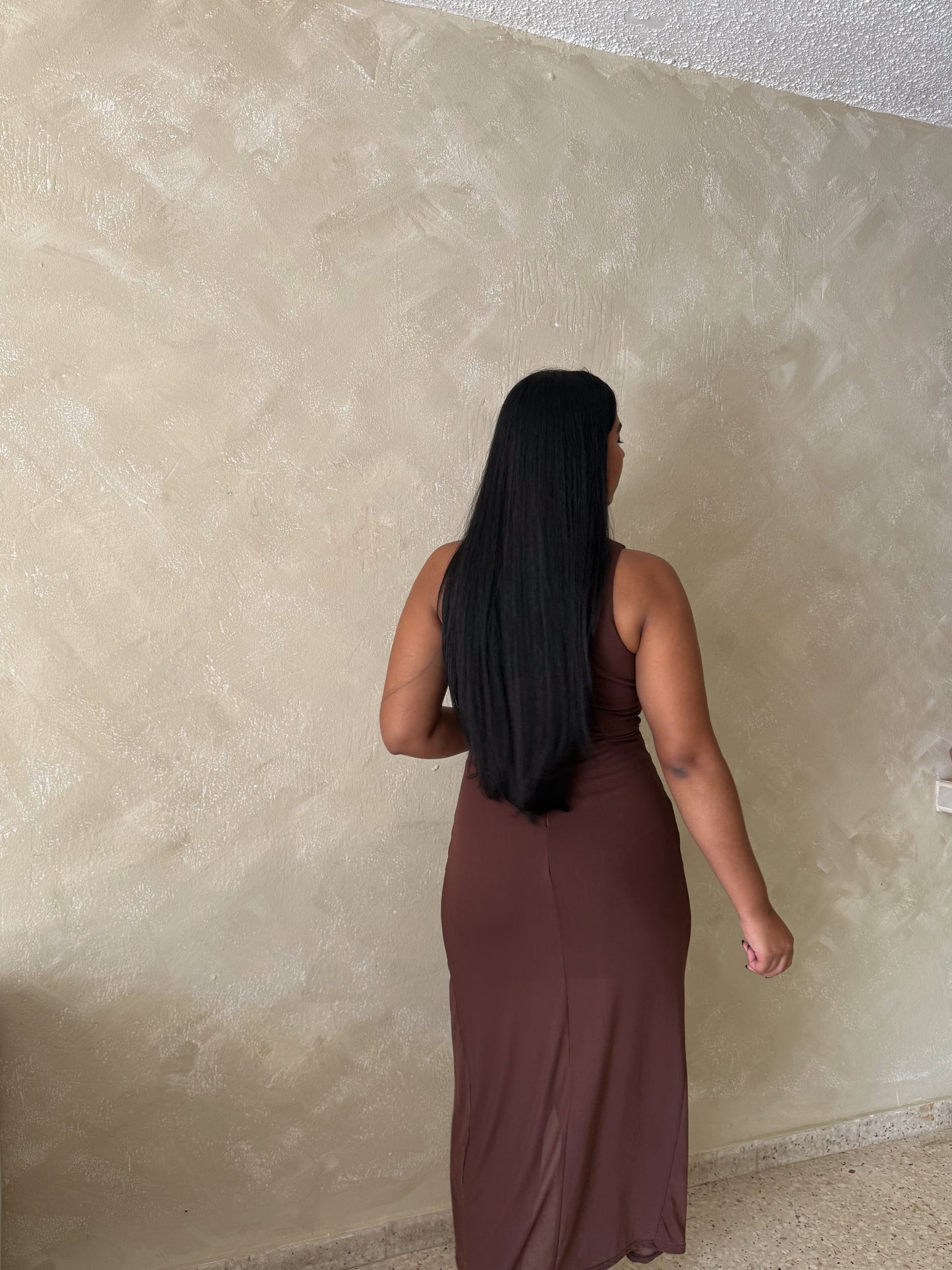 chocolate golden dress