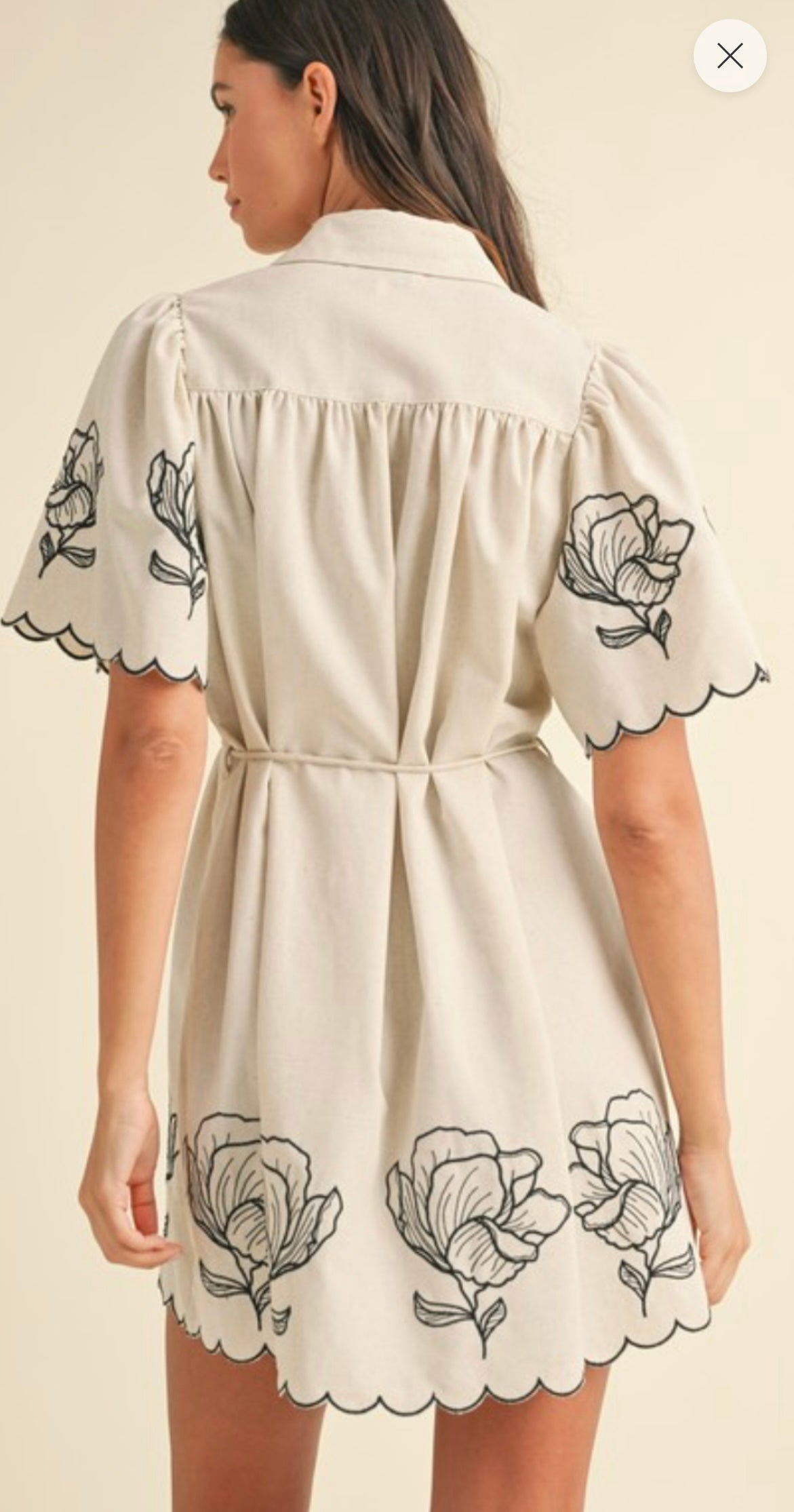 Linen short dress
