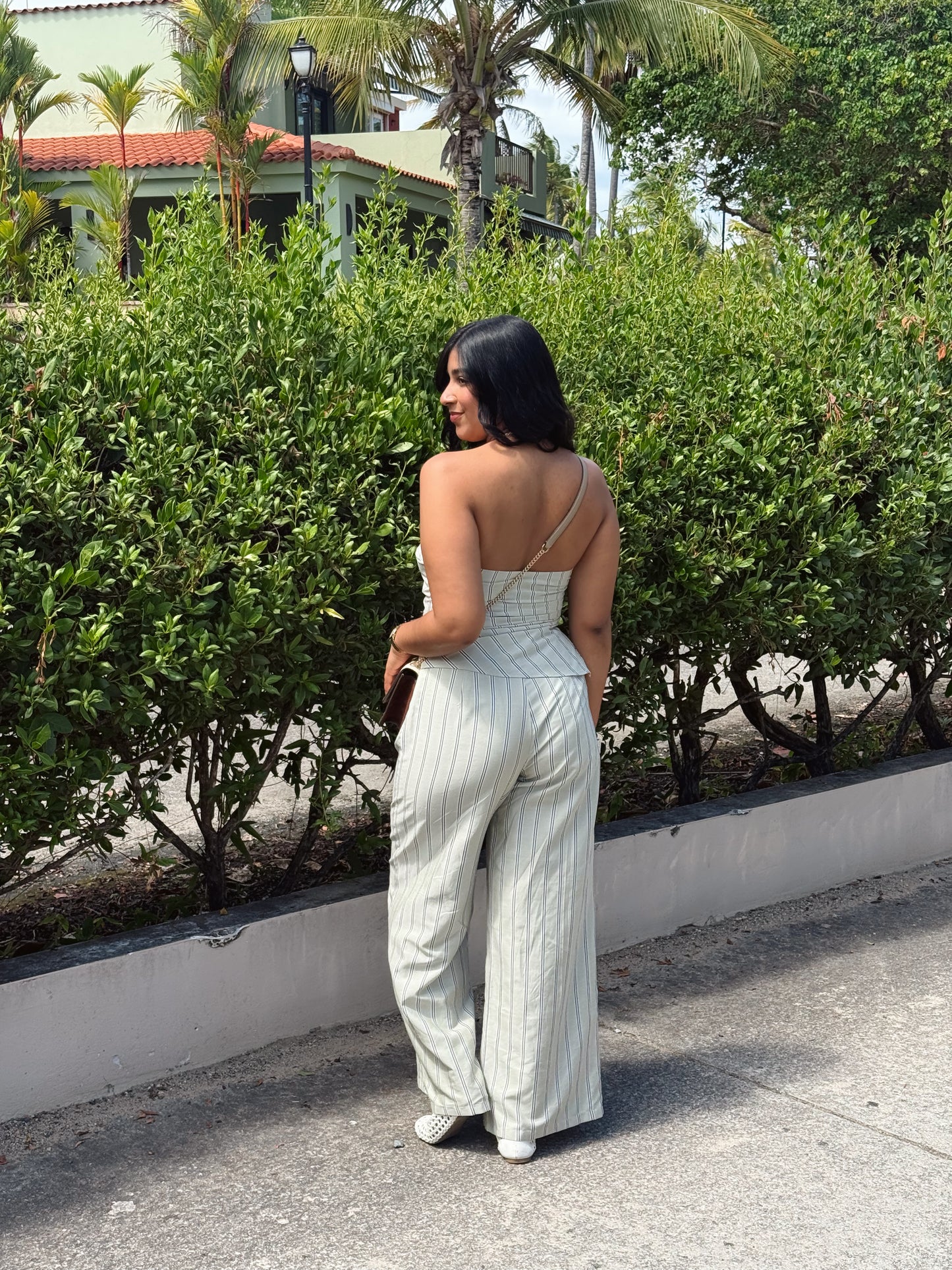 stripe sage set