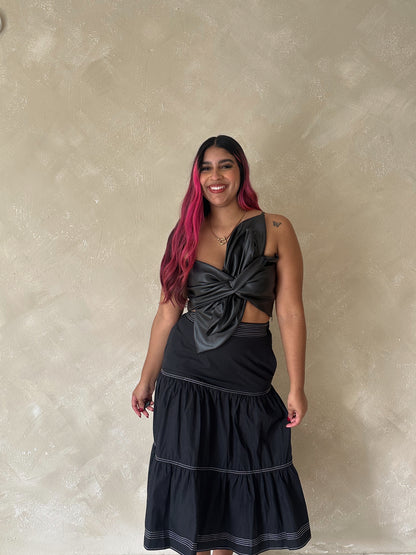 Falda midi negra
