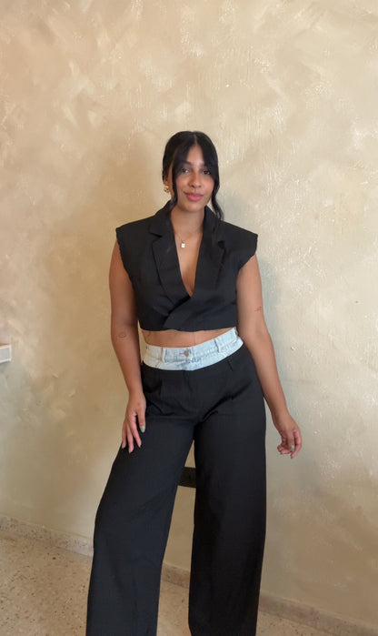pantalón de mezclilla negro