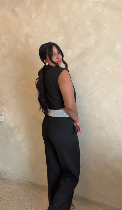 pantalón de mezclilla negro