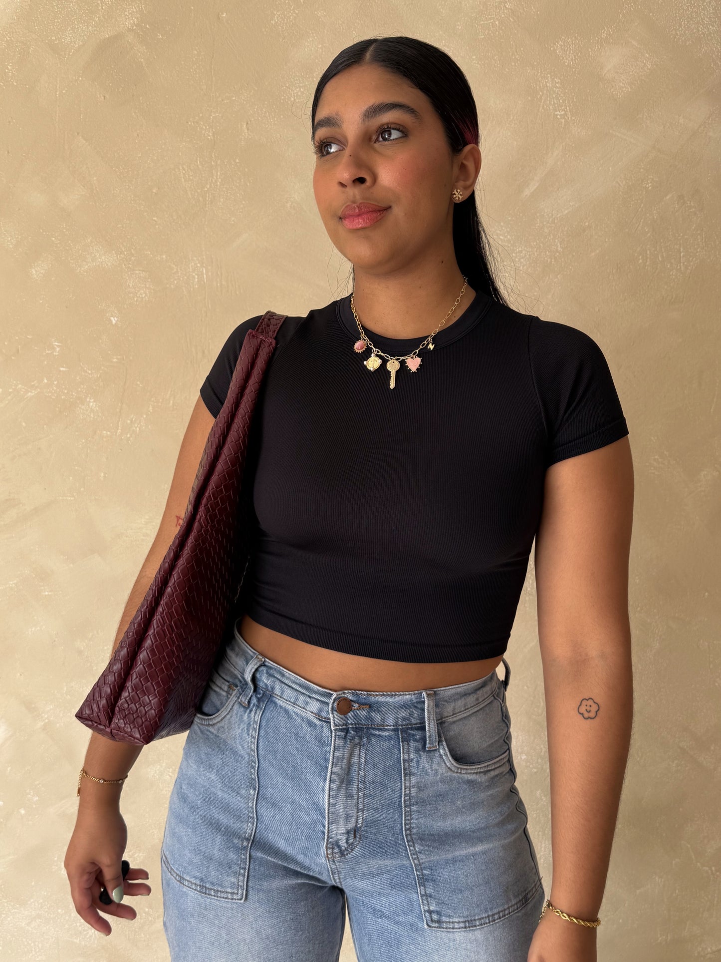 Black tank top
