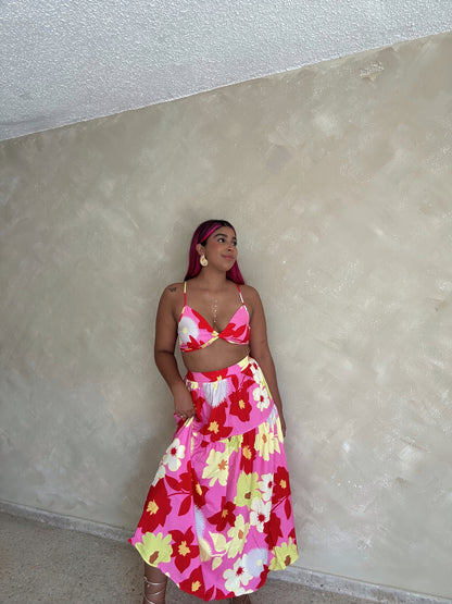 Conjunto de flores de colores
