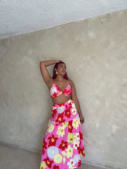 Conjunto de flores de colores